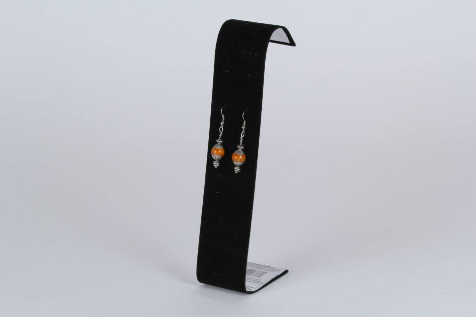 Orange Tibetan Earrings