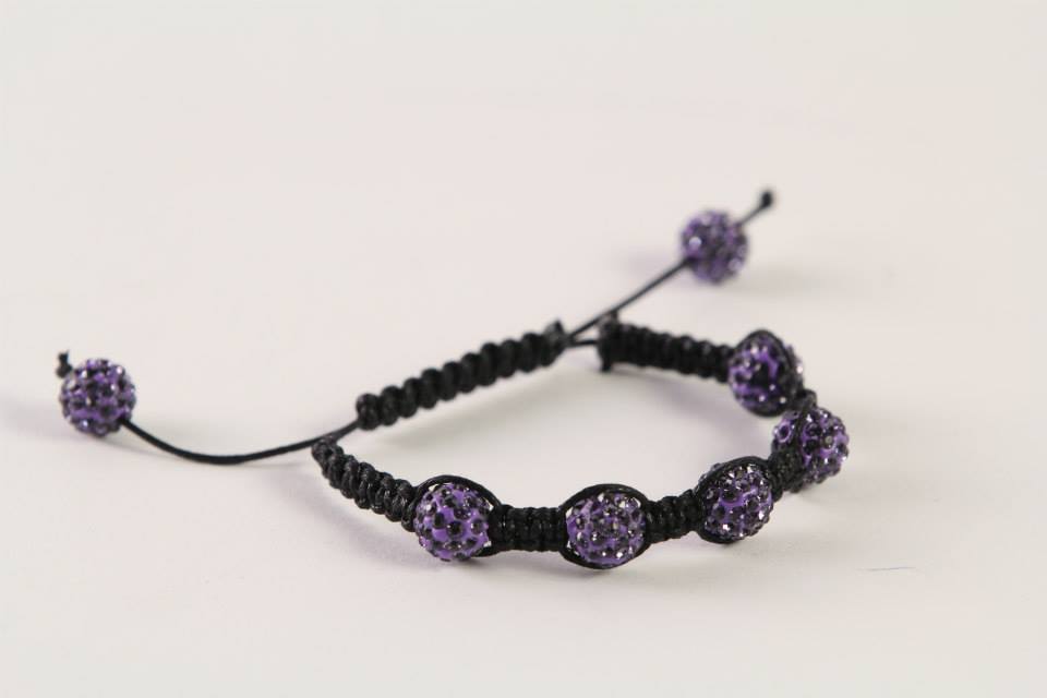 Purple Shamballa Bracelet